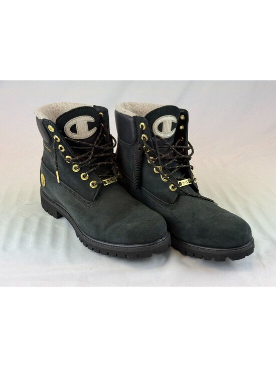 Timberland X Champion Shearling Suede Black Mens Size 10.5 main image 7
